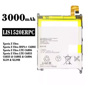 Replacement battery LIS1520ERPC for Sony Xperia Z Ultra / Xperia Z Ultra HSPA+ C6802 / Xperia Z Ultra LTE C6806 / Xperia Z Ultra LTE C6833
