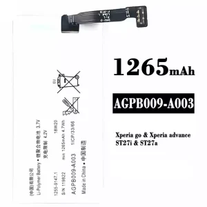 Replacement battery AGPB009-A003 for Sony Xperia go / Xperia advance / ST27i / ST27a