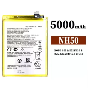 Replacement battery NH50 for Motorola MOTO G22 / E32S / E32 / E13 / G13 / K15+