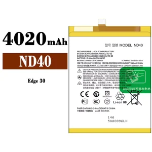 Replacement battery ND40 for Motorola Edge 30