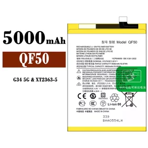 Replacement battery QF50 for Motorola G34 5G / G04 / G24
