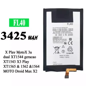 Replacement battery FL40 for Motorola X Play / MotoX 3a dual / X3 Play / MOTO Droid Max X2