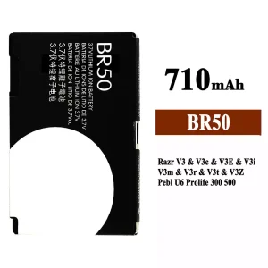 Replacement battery BR50 for Motorola Razr V3 / V3c / V3E / V3i / V3m / V3r / V3t / V3Z / Pebl U6 Prolife 300 500