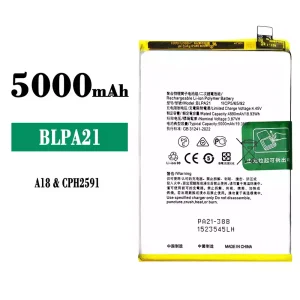 Replacement battery BLPA21 for OPPO A18
