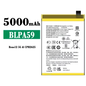 Replacement battery BLPA59 for OPPO Reno 12 5G