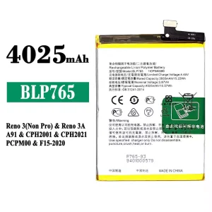 Replacement battery BLP765 for OPPO Reno 3(Non Pro) / Reno 3A