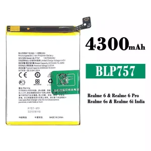 Replacement battery BLP757 for OPPO Realme 6 / Realme 6i India / Realme 6 pro / Realme 6s
