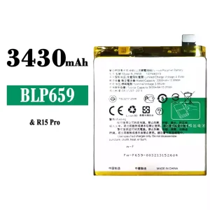 Replacement battery BLP659 for OPPO R15 Pro