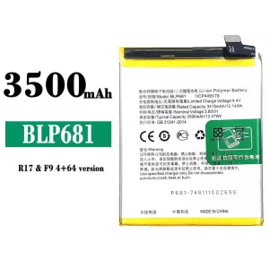 Replacement battery BLP681 for OPPO R17 / F9 4+64 version