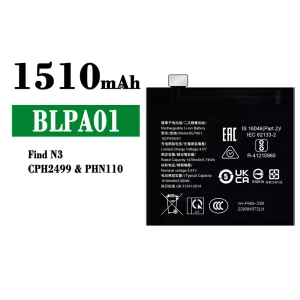 Replacement battery BLPA01 for OPPO Find N3
