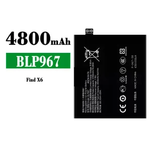 Replacement battery BLP967 for OPPO Find X6