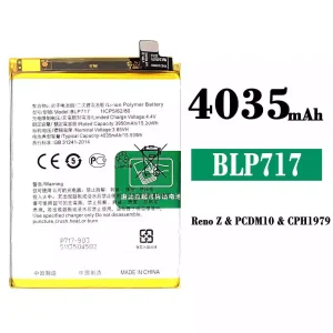 Replacement battery BLP717 for OPPO Reno Z