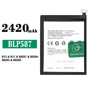 Replacement battery BLP587 for OPPO R1X/R1C