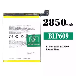 Replacement battery BLP609 for OPPO F1 Plus/R9//R9m