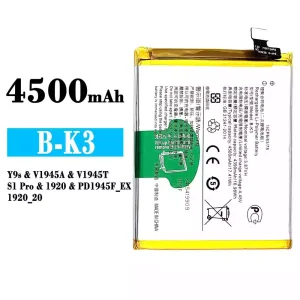 Replacement battery B-K3 for VIVO Y9s / S1 Pro