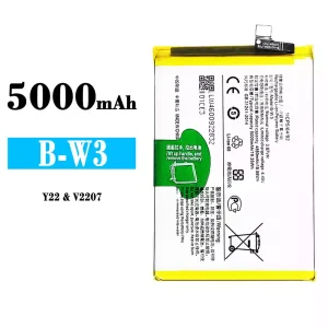 Replacement battery B-W3 for VIVO Y22