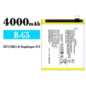 Replacement battery B-G5 for VIVO X27(128G)/ Snapdragon 675