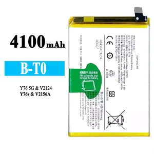 Replacement battery B-T0 for VIVO Y76 5G/Y76S