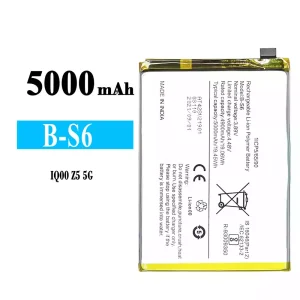 Replacement battery B-S6 for VIVO IQOO Z5 5G