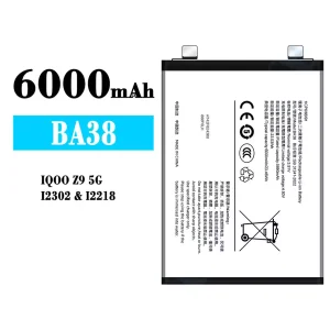 Replacement battery BA38 for VIVO IQOO Z9 5G