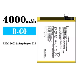 Replacement battery B-G0 for VIVO X27(256G)/Snapdragon 710