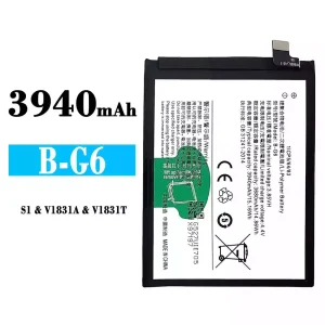 Replacement battery B-G6 for VIVO S1
