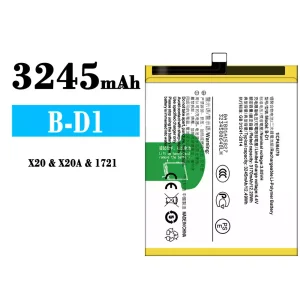 Replacement battery B-D1 for VIVO X20/X20A