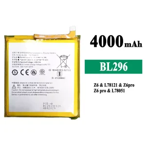 Replacement battery BL296 for Lenovo Z6/Z6Pro