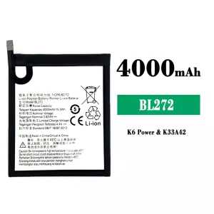 Replacement battery BL272 for Lenovo K6 Power