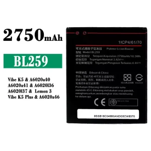 Replacement battery BL259 for Lenovo Vibe K5 / Lemon 3 / Vibe K5 Plus