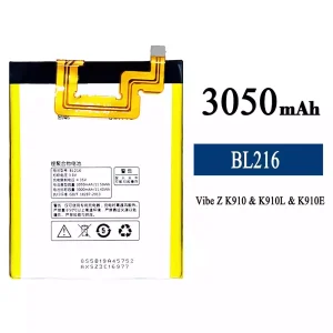Replacement battery BL216 for Lenovo VIBE Z K910/K910L/K910E