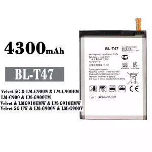 Replacement battery BL-T47 for LG Velvet 5G
