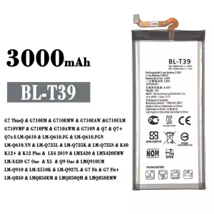 Replacement battery BL-T39 for LG G7 ThinQ / Q7 / Q7+ / Q7a / K40 / K12+ / K12 Plus / Q9 One / G7 Fit / G7 Fit+