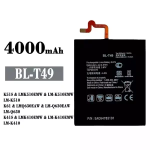 Replacement battery BL-T49 for LG K51S / K61 / K41S