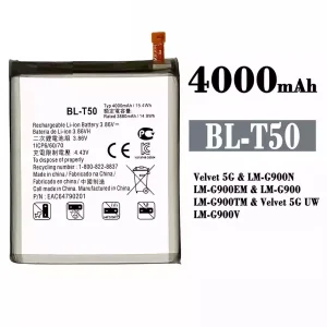 Replacement battery BL-T50 for LG Velvet 5G