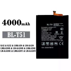 Replacement battery BL-T51 for LG K42 / K52