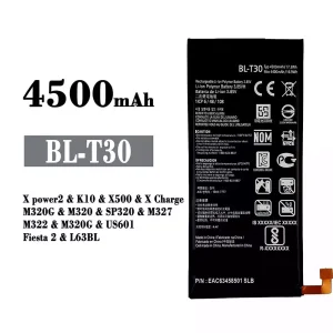 Replacement battery BL-T30 for LG X power2 / K10 / X500 / X Charge / Fiesta 2