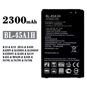 Replacement battery BL-45A1H for LG K10 2016