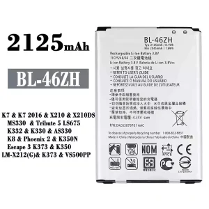 Replacement battery BL-46ZH for LG K7 2016 / K8 / Phoenix 2