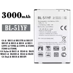 Replacement battery BL-51YF for LG G4 /G4 Stylus / G4 Dual