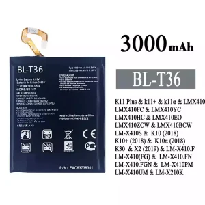 Replacement battery BL-T36 for LG K11 Plus /K10 / K10+
