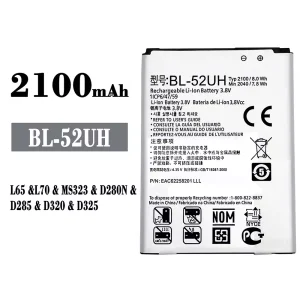 Replacement battery BL-52UH for LG L65/L70
