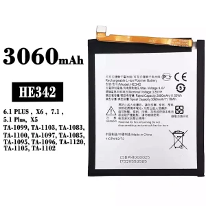 Replacement battery HE342 for Nokia 6.1 PLUS / 7.1 / 5.1 Plus /X5/X6