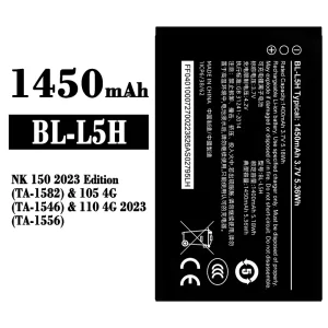 Replacement battery BL-L5H for Nokia NK 150 2023 Edition
