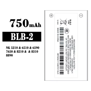 Replacement battery BLB-2 for Nokia NK 5210/6510/6590/7650/8210/8310/8890
