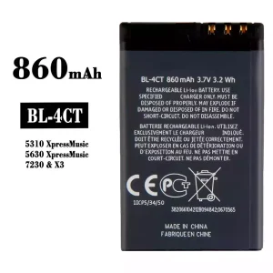 Replacement battery BL-4CT for Nokia 5310 Xpress Music/5630 Xpress Music/7230
