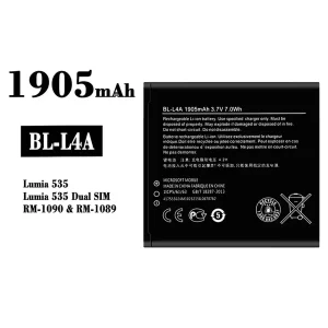 Replacement battery BL-L4A for Nokia Lumia 535