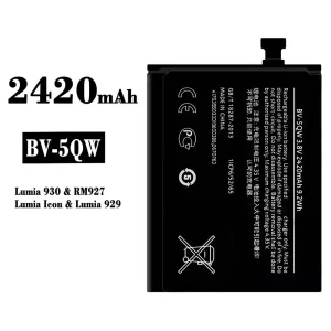 Replacement battery BV-5QW for Nokia Lumia 930/Lumia 929