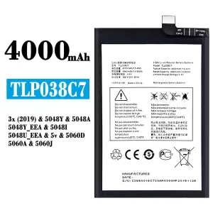Replacement battery TLP038C7 for Alcatel 3X 2019