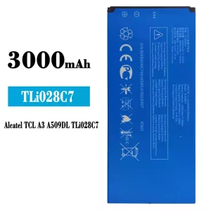 Replacement battery TLi028C7 for Alcatel TCL A3 A509DL